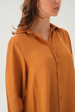 4208A Desenli Tunik Camel - 5