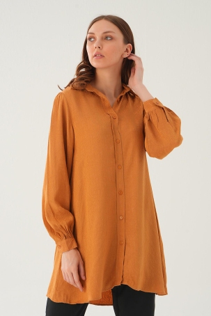 4208A Desenli Tunik Camel - 3