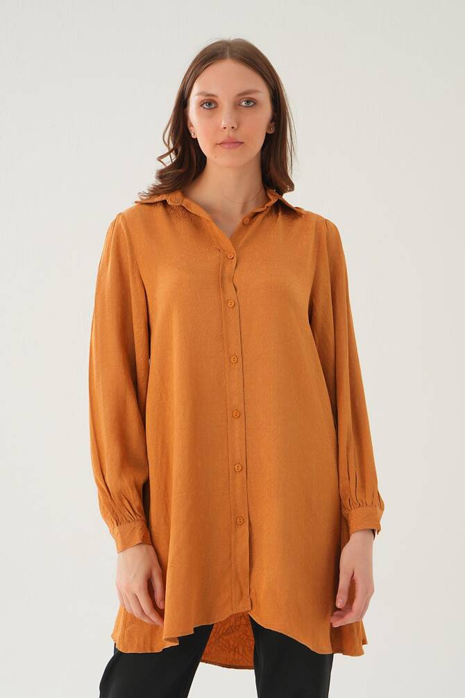 4208A Desenli Tunik Camel - 6