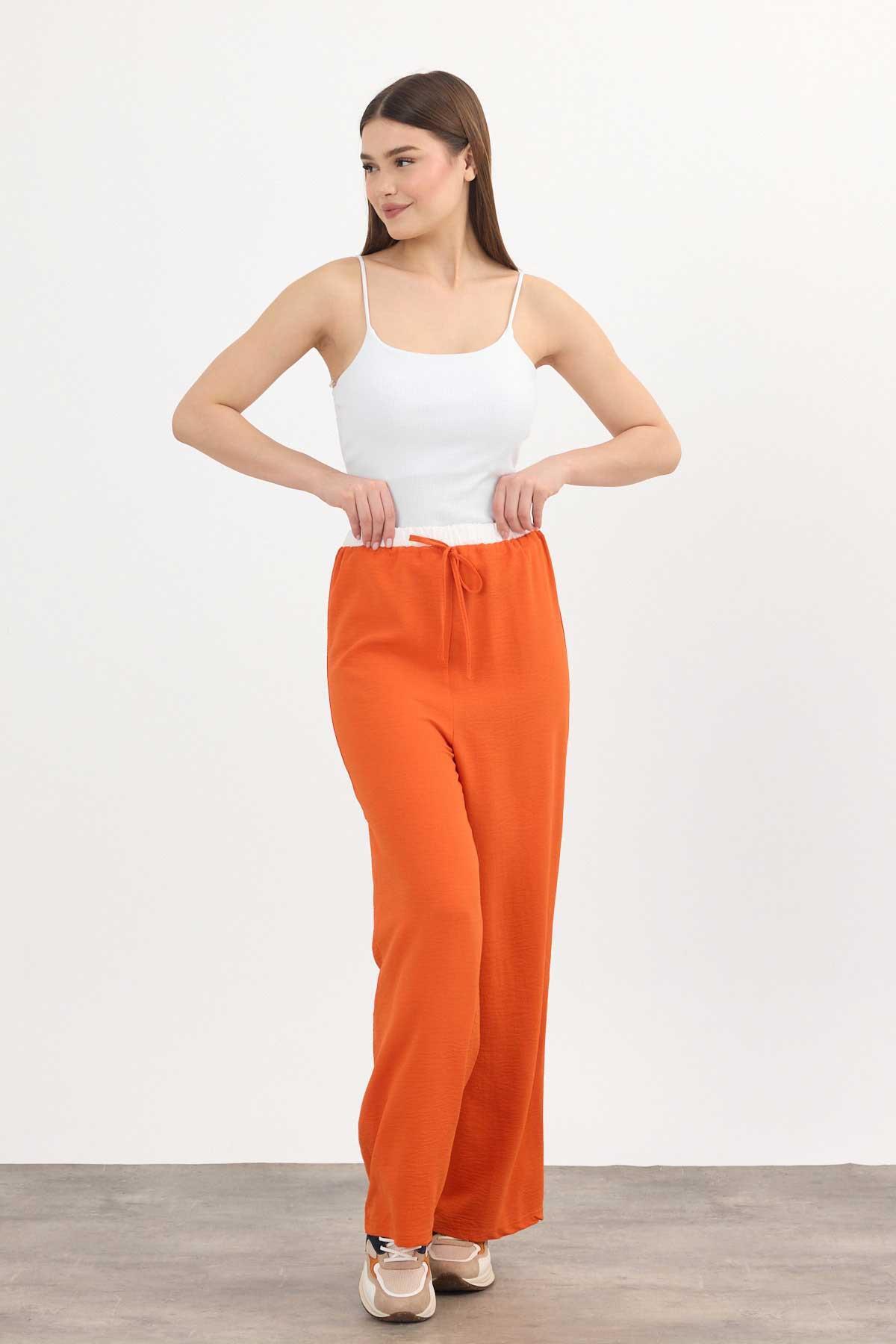 4327A Bol Paça Pantolon Koyu Orange - 2