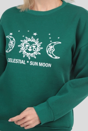 9016M Sun Moon Baskı Sweat Nefti - 2