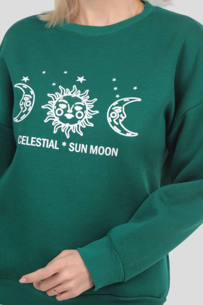 9016M Sun Moon Baskı Sweat Nefti - 2