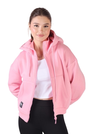 9171M Fermuar Detay Sweat Pembe - 1