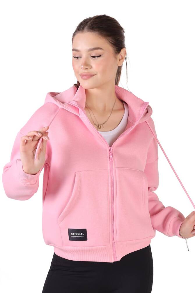 9171M Fermuar Detay Sweat Pembe - 2