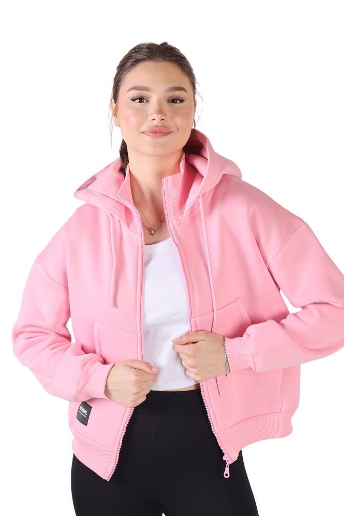 9171M Fermuar Detay Sweat Pembe - 8